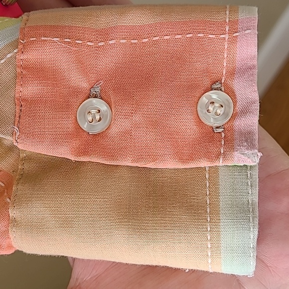 Wrangler Vintage Rare 1970's Hippie Rainbow Pastel Plaid Button Up Shirt XS/Smal - Picture 11 of 16